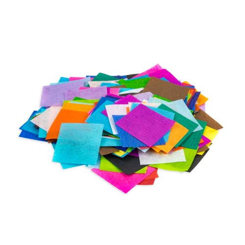 Hygloss Products 88548 Blutendes Seidenpapier, quadratisch, 2,5 x 2,5 cm Ideal für Kunst und Handwerk, DIY-Projekte und vieles mehr, 20 Stück, Verschiedene Farben, 480 Quadrate, 1-Inch, Count von Hygloss