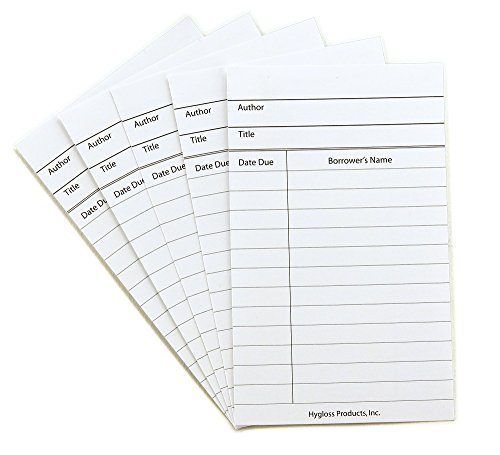 Hygloss Products Library Checkout Cards – White Due Date Note Index Cards - 3 x 5 Inches, 500 Pack von Hygloss