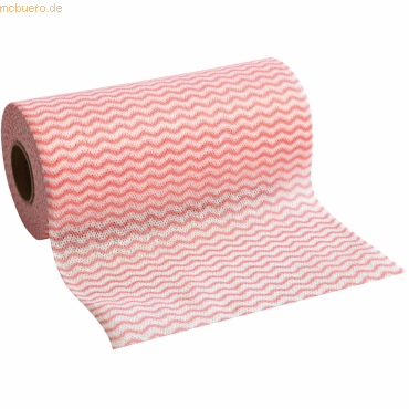 12 x HygoClean Spül- und Reinigungstuch Eco Rolle 20x40cm rot-weiß von HygoClean