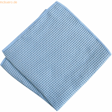 5 x HygoClean Mikrofasertuch Micro Waffle 40x40cm VE=10 Stück blau von HygoClean