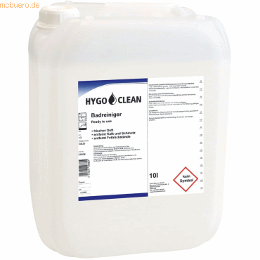 HygoClean Badreiniger Ready to use 10l von HygoClean