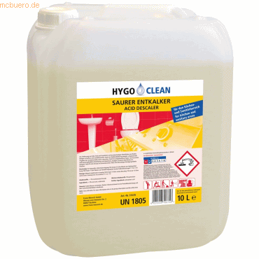 HygoClean Saurer Entkalker 10l von HygoClean