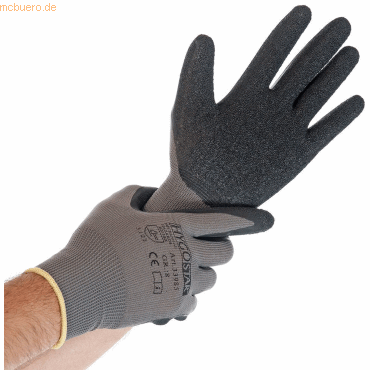10 x HygoStar Nylon-Feinstrick-Handschuh Skill L/9 grau VE=12 Paar von HygoStar