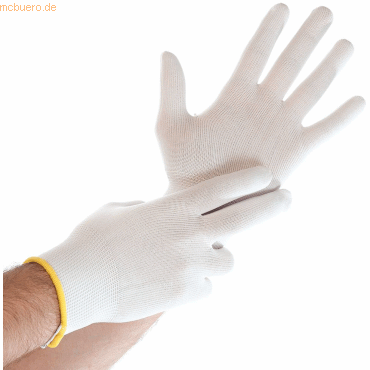 10 x HygoStar Nylon-Feinstrick-Handschuh Ultra Flex L/9 weiß VE=12 Paa von HygoStar