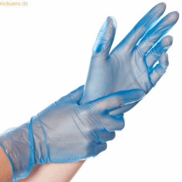 10 x HygoStar Vinyl-Handschuh Classic gepudert M 24cm blau VE=100 Stüc 10 x HygoStar Vinyl-Handschuh Classic gepudert M 24cm blau VE=100 Stüc von HygoStar