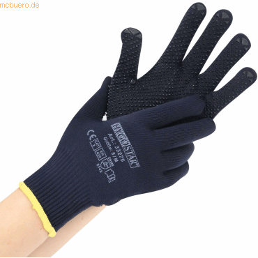 20 x HygoStar Nylon-Baumwoll-Feinstrick-Handschuh Pearl M/8 blau VE=12 von HygoStar
