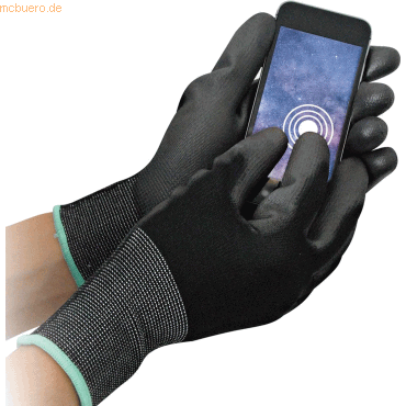 20 x HygoStar Nylon-Feinstrick-Handschuh Black Ace Touch M/8 schwarz 1 von HygoStar