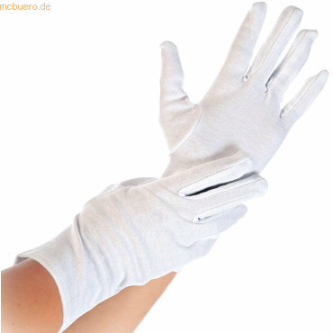 25 x HygoStar Baumwoll-Handschuh Blanc L 25cm weiß VE=12 Paar von HygoStar