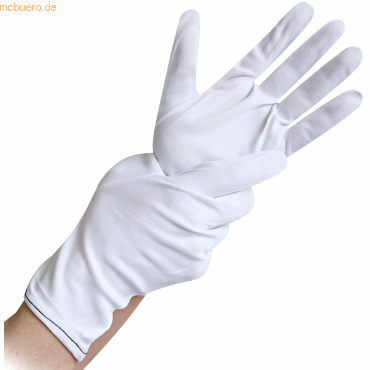 25 x HygoStar Nylon-Handschuh Control M/8 weiß VE=12 Stück von HygoStar