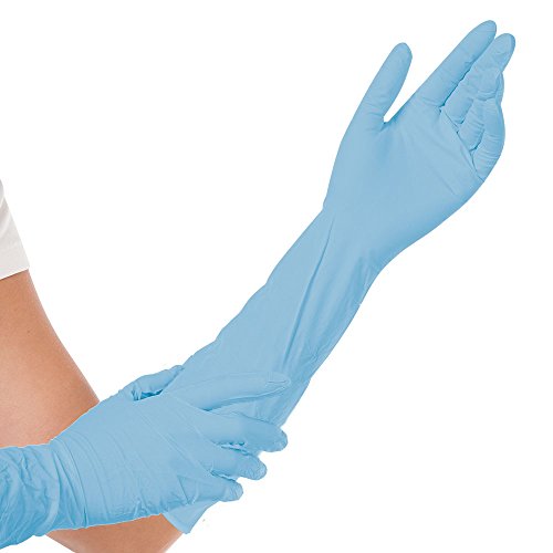 HYGOSTAR Nitril-Handschuhe 40 cm EXTRA SAFE SUPERLONG, Gr. S - VE 50 Stck. HYGOSTAR Nitril-Handschuhe 40 cm EXTRA SAFE SUPERLONG, Gr. S - VE 50 Stck. von Hygostar