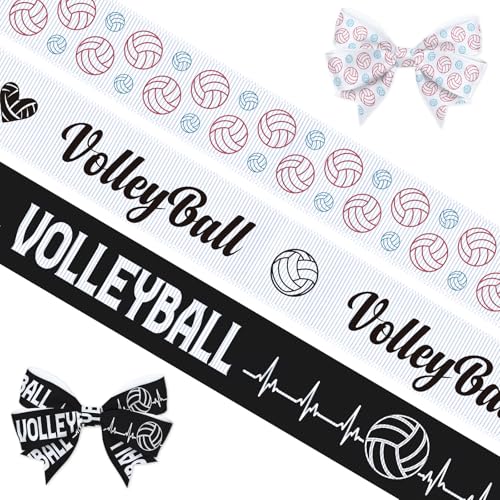 3 Stück Sport-Volleyball-Bänder zum Basteln, 1,6 cm breit, Ripsbänder, Sportball-Spielband für Geschenkverpackungen, DIY-Volleyball-Geburtstagsdekorationen 3 Stück Sport-Volleyball-Bänder zum Basteln, 1,6 cm breit, Ripsbänder, Sportball-Spielband für Geschenkverpackungen, DIY-Volleyball-Geburtstagsdekorationen von Hying