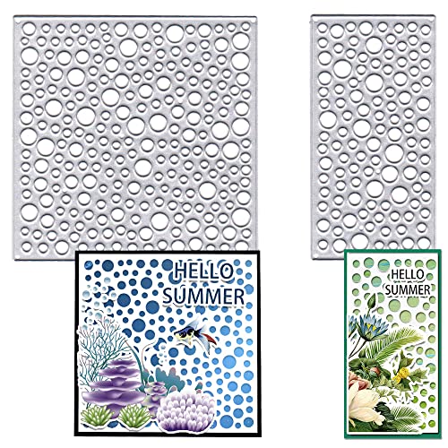 Hying 2 x 3D-Rahmen-Hintergrund-Stanzformen für Kartenherstellung, Kreise, Punkte, visuelle Illusion, Stanzformen für Scrapbooking, Papier, Basteln, Dekoration, DIY, Fotoalbum, Leder, Metall, Hying 2 x 3D-Rahmen-Hintergrund-Stanzformen für Kartenherstellung, Kreise, Punkte, visuelle Illusion, Stanzformen für Scrapbooking, Papier, Basteln, Dekoration, DIY, Fotoalbum, Leder, Metall, von Hying