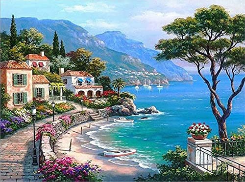 DIY Diamond Painting, 5D Landschaft Diamant Malerei gemälde Kreuzstich für Home Wall Décor (Strand) von Majen