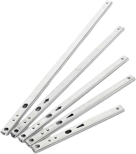 HynJGih Schubladenschienen Kugelführung 17 mm breit Micro Zwei Abschnitte Schublade Stahlkugel Gleitschiene Möbelbeschläge(182mm 8 Inch) von HynJGih
