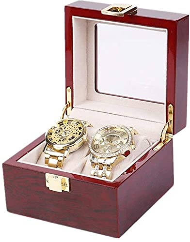 HynJGih Uhr Aufbewahrungsbox High End Uhrenbox Schmuckschatulle Watch Storage Display Box Zubehörkasten Multifunktionsaufbewahrungsbox Geeignet for Männer und Frauen Rot(A) von HynJGih