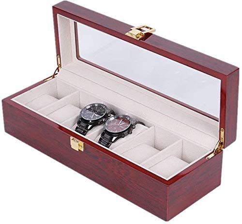 HynJGih Uhr Aufbewahrungsbox High End Uhrenbox Schmuckschatulle Watch Storage Display Box Zubehörkasten Multifunktionsaufbewahrungsbox Geeignet for Männer und Frauen Rot(D) von HynJGih