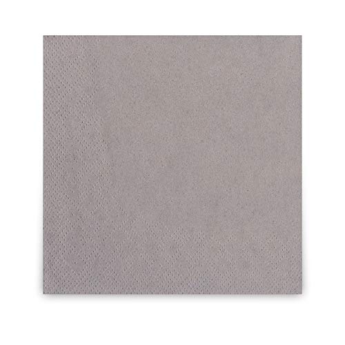Cocktail-Servietten, 2-lagig, 24 x 24 cm, Inhalt 300 St., für jeden Anlass, jeweils abgestimmt auf Einrichtung und Dekoration, für Gastronomie und Zuhause, grau von Hypafol