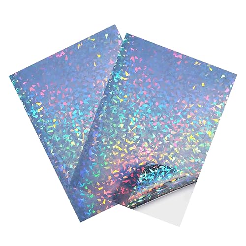 10 Blätter Inkjet -Druckpapiere Selbstkleber Papier mit Schneller Tintenabsorption und Glasblumenstextur für Fotos, Sammelalben, Buchstaben, A4 von Hyuduo