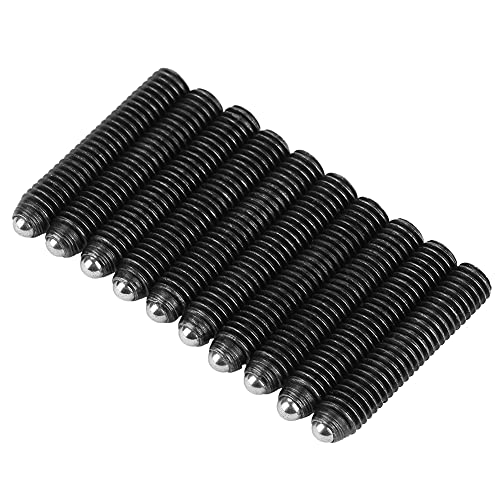 10pcs M6 Schraubgewinde -Sechskant -Sockel Kohlenstoffstahlkugel Federkasten für Mechanische Geräte und Formen Eingestellt (M6*30 (10pcs)) von Hyuduo