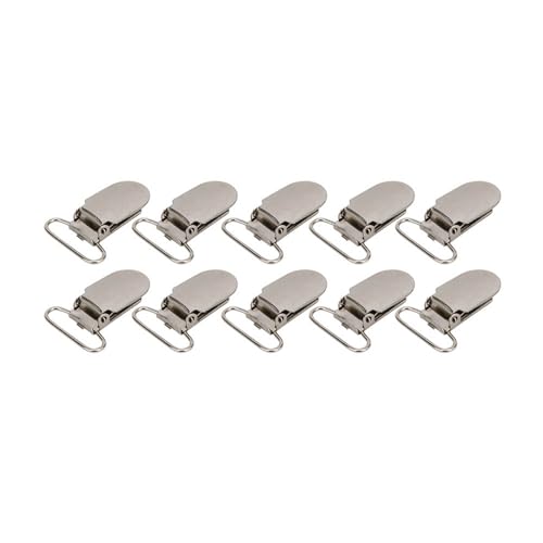 20 Stück Metall Schnuller Hosenträger Clips Halter Lätzchen Clips Hosenträger Druckknopf für Kleidung Dekoration Projekt Handwerk(20pcs) von Hyuduo