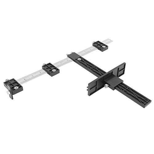 Cabinet Hardware Jig, Drill Punch Locator aus Aluminiumlegierung, Punch Locator mit verstellbarem Griff Woodworking Multifunction Drill Guide Tool Schubladenknopf Pull Drilling Templates Jig Tool von Hyuduo