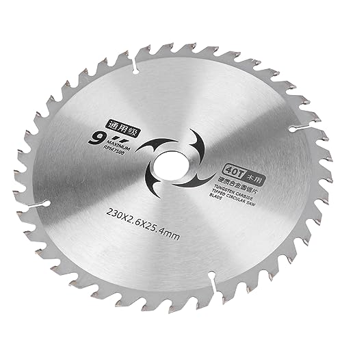 Carbid Circular Saw Saw Schaufel/Flügel Ultrahochfestigkeit Schnittscheibe für Holzbearbeitung 9 Zoll 40T Universal für Holzschnitte (40T) von Hyuduo