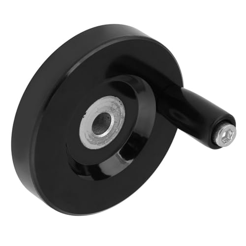 Handrad fur Drehmaschine, Schwarzes rundes Bakelit Drehbank Fräsmaschinen hinteres Kräuselungs mit Drehgriff für Fräsmaschine(8 * 63mm) von Hyuduo