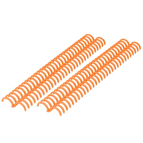 Hyuduo 10 Stcs Glänzende Kunststoffbindungsstacheln 30 Löcher 22 Mm Innendurchmesser für Büro -Schreibwaren (ORANGE) von Hyuduo