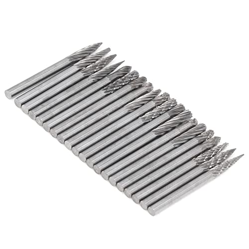 Hyuduo 20pcs Tungsten Carbid Burr Set Cutter Bit für - Solid Carbid -Drehdatei Bohrer Bit mit Einem Einzigen und Doppelten Muster Geeignet für Handheld Elektro oder Pneumatikwerkzeuge Anhaltendes Hyuduo 20pcs Tungsten Carbid Burr Set Cutter Bit für - Solid Carbid -Drehdatei Bohrer Bit mit Einem Einzigen und Doppelten Muster Geeignet für Handheld Elektro oder Pneumatikwerkzeuge Anhaltendes von Hyuduo