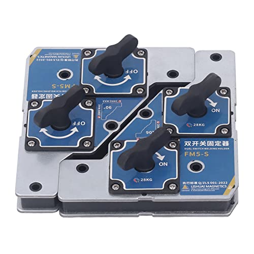 Hyuduo 2pcs Zuverlässiger Schweißmagnet 90 Grad 28 Kg Magnethalter für Stahlplatten -Eisenplattenschweißerwerkzeug von Hyuduo