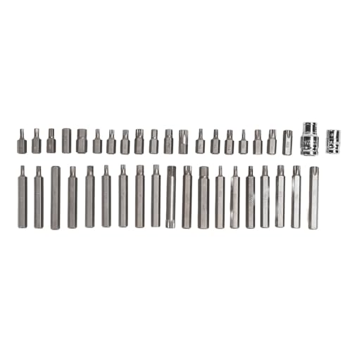 Hyuduo 40pcs Hoher Kohlenstoffstahl -Hex -Bit Buchse Set Anti ätzenden Schraubenschlüsselkit für Automobilhausreparaturen von Hyuduo