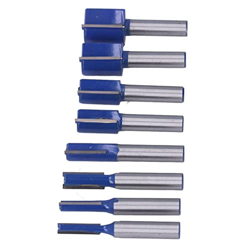 Hyuduo 8 Mm Straight Shank Holzbearbeitungsschneider, Hohe Festigkeit, Scharfe Kanten, Stabiles Schneiden für MDF, Festes Holz, Partikelbrett, Sperrholz, Schränke, Kisten usw., PTFE von Hyuduo