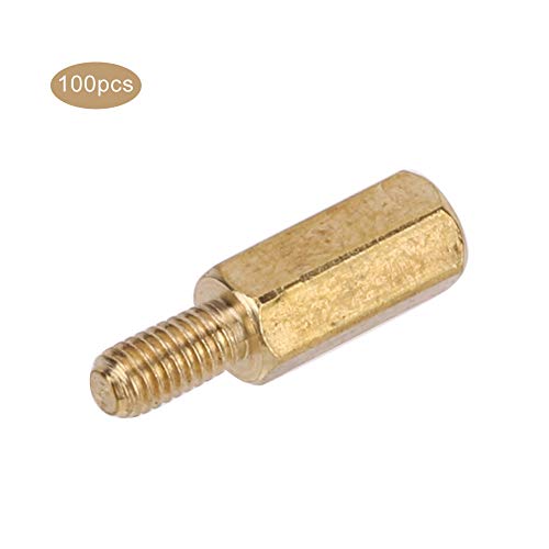 Hyuduo Betrieb der Hexadezimal -Messing -Messing Fertigung für die PCB M3 Karte M3 One Headed Muttern 100pcs M3x5/6/8/12/15/15/20/20/30/35/50 + 6, Reparatur Elektrischer Geräte (M3*10 (100 Einheiten von Hyuduo