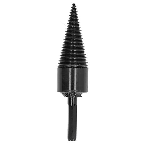 Hyuduo Brennholzbohrer Bit Holzblock Splitter Kohlenstoffstahlkegel Hex Schaftbohrwerkzeug für eine Sichere und Stabile Holzspaltung (38 mm) von Hyuduo