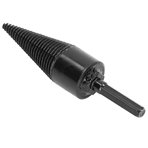 Hyuduo Brennholzbohrer Bit Holzblock Splitter Kohlenstoffstahlkegel Hex Schaftbohrwerkzeug für eine Sichere und Stabile Holzspaltung (42 mm) von Hyuduo
