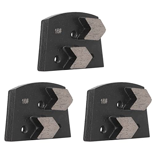 Hyuduo Diamantbodenschleifenkissen, 3pcs Schwarze Trapez 2 Pfeilzähne Betonpolier 16 Grit, Glatte Oberfläche Hyuduo Diamantbodenschleifenkissen, 3pcs Schwarze Trapez 2 Pfeilzähne Betonpolier 16 Grit, Glatte Oberfläche von Hyuduo