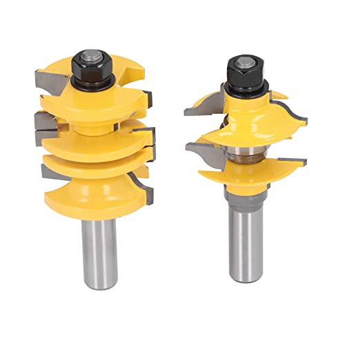 Hyuduo Eingangstür Tenon Router Router Nachhaltiges Bit Kohlenstoffstahl -Legierungshaut Cutter für 2pcs / Set Holzbearbeitungsliebhaber für Schränke und Schubladen von Hyuduo