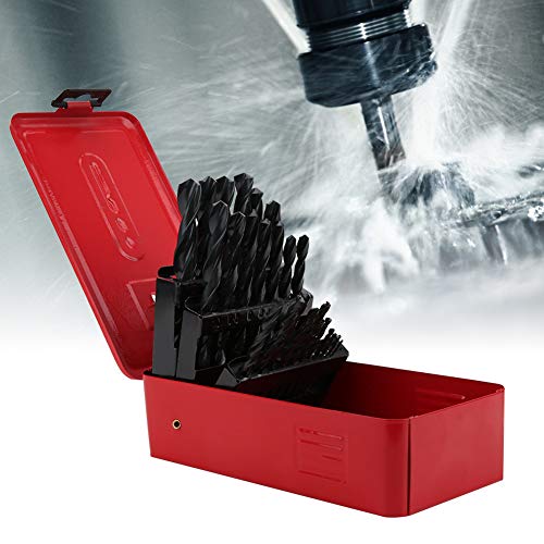 Hyuduo Hochgeschwindigkeits-Stahl 25-teiliges Bohrbit-Kit für Metallbohrungen, Gerade Shank-Twistbits für Edelstahl, Leichtmetallstahl, Kupfer, Eisen und Kunststoffe, 1-13 Mm Größen, Ideal für Hyuduo Hochgeschwindigkeits-Stahl 25-teiliges Bohrbit-Kit für Metallbohrungen, Gerade Shank-Twistbits für Edelstahl, Leichtmetallstahl, Kupfer, Eisen und Kunststoffe, 1-13 Mm Größen, Ideal für von Hyuduo