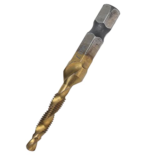Hyuduo Hochgeschwindigkeits -Stahl -Kombination Bohrer Tap Bit, Spiralflöte Design, Zeit und Kosteneinsparung, Vielseitiger Gebrauch, Einfacher Schub in Einem mit Plattierungsmetrikeinheit für Holz, Hyuduo Hochgeschwindigkeits -Stahl -Kombination Bohrer Tap Bit, Spiralflöte Design, Zeit und Kosteneinsparung, Vielseitiger Gebrauch, Einfacher Schub in Einem mit Plattierungsmetrikeinheit für Holz, von Hyuduo