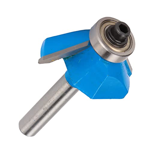 Hyuduo Holzbearbeitungsrouter Bit 45 Grad 1/4in Runde Schaftschungsstromwerkzeug für Genaue Gehrungsfugen (1/4*1/2) von Hyuduo