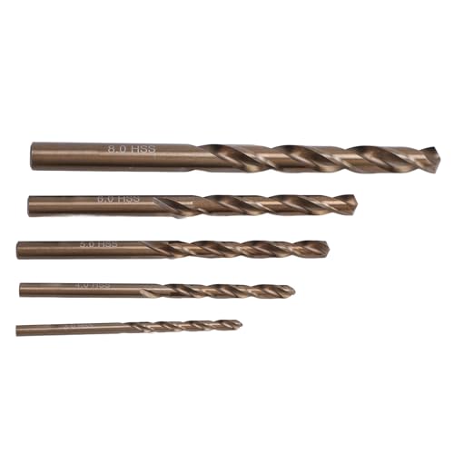 Hyuduo M2 Hochgeschwindigkeits-Stahl-Bohrbit-Kit, 3, 4, 5, 6, 8 Mm Tragbarer Set für Edelstahl, Stahl, Blech, mit Verschiedenen Materialien, Mehrzweck mit -Bohrer-Bits, Exquisites Hyuduo M2 Hochgeschwindigkeits-Stahl-Bohrbit-Kit, 3, 4, 5, 6, 8 Mm Tragbarer Set für Edelstahl, Stahl, Blech, mit Verschiedenen Materialien, Mehrzweck mit -Bohrer-Bits, Exquisites von Hyuduo