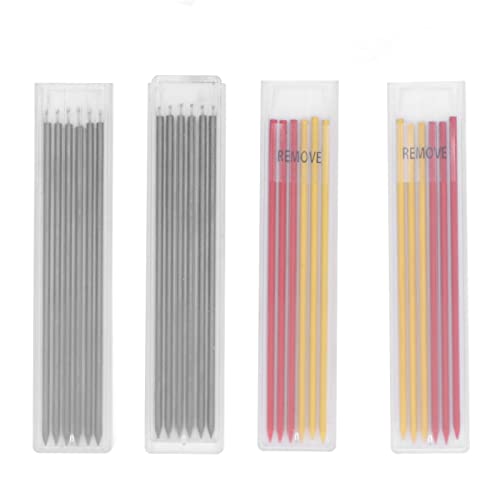 Hyuduo Marker-Bleistift-Nachfüllung, Nicht Brakable Nachfüllung, 24-pcs-Schreinerbleistift-Nachfüllung mit Rot, Gelb, Schwarzen Leitungen für Holzbearbeitung, Zeichnen, Markieren auf Metall, Hyuduo Marker-Bleistift-Nachfüllung, Nicht Brakable Nachfüllung, 24-pcs-Schreinerbleistift-Nachfüllung mit Rot, Gelb, Schwarzen Leitungen für Holzbearbeitung, Zeichnen, Markieren auf Metall, von Hyuduo