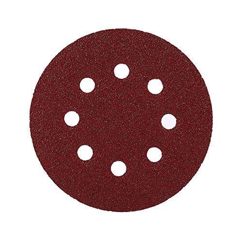 Hyuduo Professionelle 10pcs 125 Mm Rote Schleifscheiben 8 Loch 601000# Grit Sandpapiere Zur Reparatur von Hardware (60#) von Hyuduo