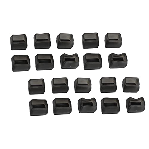 Hyuduo Rechteckiger Stuhlbein -Beschützer Tisch Beinabdeckung Transparent Schwarz Filzmatte Reduzieren Rauschen [20 PCs] (Rechteckig, groß) von Hyuduo