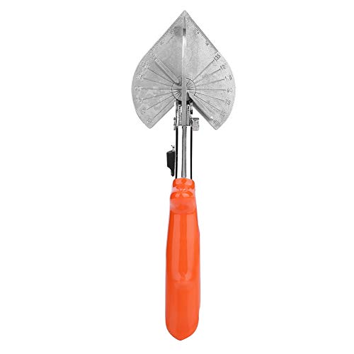 Hyuduo Winkelverstellbare Multiangle-Schere mit SK5-Klinge Zum Schneiden von Gummistreifen, Verriegelungsschnalle-Design für Bequeme Lagerung (Einstellbarer Winkelschneider (Orangengriff)) von Hyuduo