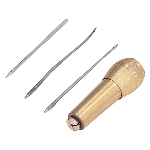 Ledernähung Awl, Leder -Awl -Werkzeugset mit Messinggriff für Handgefertigte Schuhreparatur, Schneiderei -Awls, Handstich -Nadel -Werkzeug -Kit Ledernähung Awl, Leder -Awl -Werkzeugset mit Messinggriff für Handgefertigte Schuhreparatur, Schneiderei -Awls, Handstich -Nadel -Werkzeug -Kit von Hyuduo