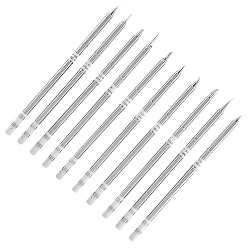 Lötkolbenspitzen der Serie T12 Austausch des Schweißwerkzeugs für die Nacharbeitsstation FX-951, Spitze der Lötstation(10 pieces) Lötkolbenspitze/Heizkern/Lötkolbenspitze von Hyuduo