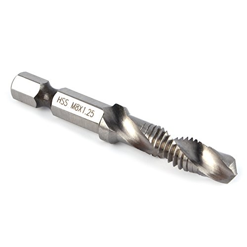 M8 HSS-Sechskantschaft-Bohrgewindebohrer-Kegelbohrer für Weiche Metalle und Aluminiumplatten M8 HSS-Sechskantschaft-Bohrgewindebohrer-Kegelbohrer für Weiche Metalle und Aluminiumplatten von Hyuduo