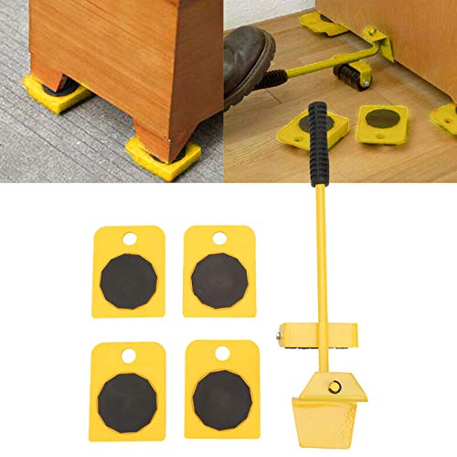 Möbeltransportset Gelb Easy Furniture Lifter Moving Plate Arbeitssparende Mover-Moving-Tools für schwere Gegenstände mit einem Gewicht von 150 kg Umfassendes Werkzeugset von Hyuduo