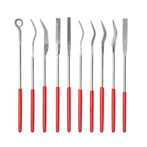 Verschiedene Diamond Mini Riffler Needle File Set Gemeinsames Schleifmittel Speziell geformtes Schleifen Multifunktionshandbuch Werkzeuge für Keramikglas Edelstein Hobbys Basteln Holz von Hyuduo